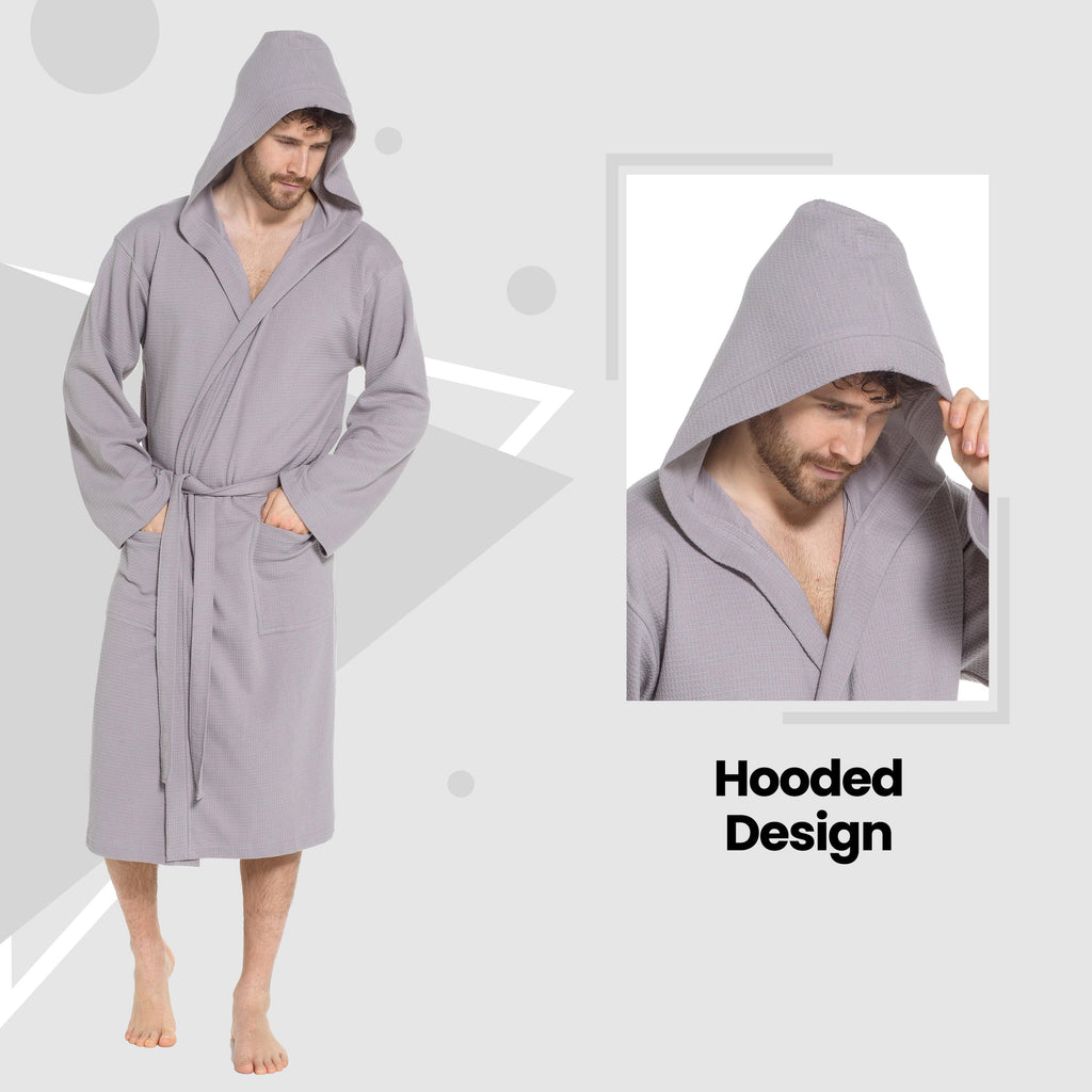 men-s-hooded-waffle-cotton-bathrobe-grey-super-absorbent-spa-robe-luxury-dressing-gown-for-home-loungewear-by-sock-stack-bathrobe-1176964975 - Bobobiy