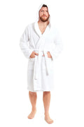 men-s-luxury-bamboo-cotton-hooded-bathrobe-ultra-soft-towelling-robe-for-home-gym-and-spa-in-multiple-sizes-and-colours-by-daisy-dreamer-medium-large-white-dressing-gown-652245027 - Bobobiy