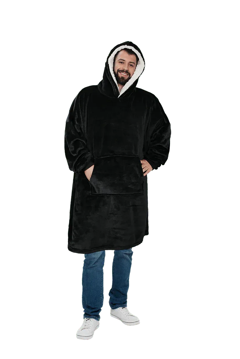 men-s-oversized-hooded-blanket-giant-sherpa-lined-hoodie-with-hood-and-pocket-for-ultimate-warmth-and-comfort-grey-stars-by-daisy-dreamer-black-hooded-blanket-942115514 - Bobobiy