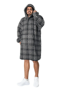 men-s-oversized-hooded-blanket-giant-sherpa-lined-hoodie-with-hood-and-pocket-for-ultimate-warmth-and-comfort-grey-stars-by-daisy-dreamer-grey-check-hooded-blanket-942115517 - Bobobiy
