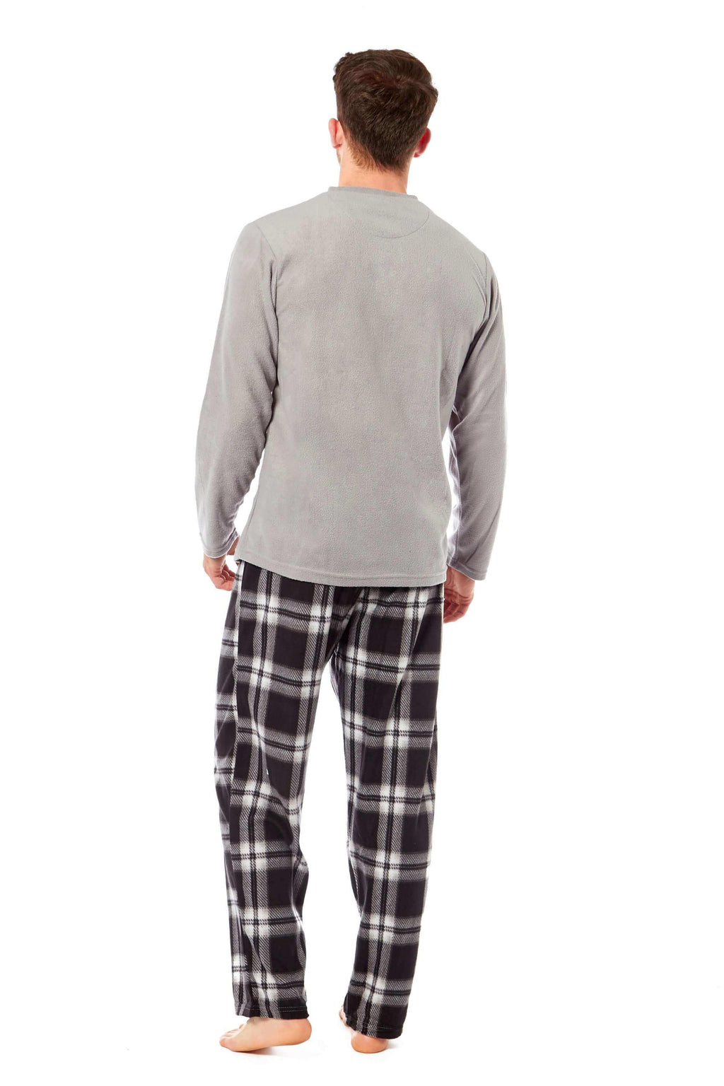 men-s-thermal-fleece-pyjama-set-with-stylish-check-pants-soft-warm-loungewear-pjs-for-winter-perfect-for-sleeping-and-lounging-in-various-sizes-by-daisy-dreamer-pyjamas-1176514027 - Bobobiy