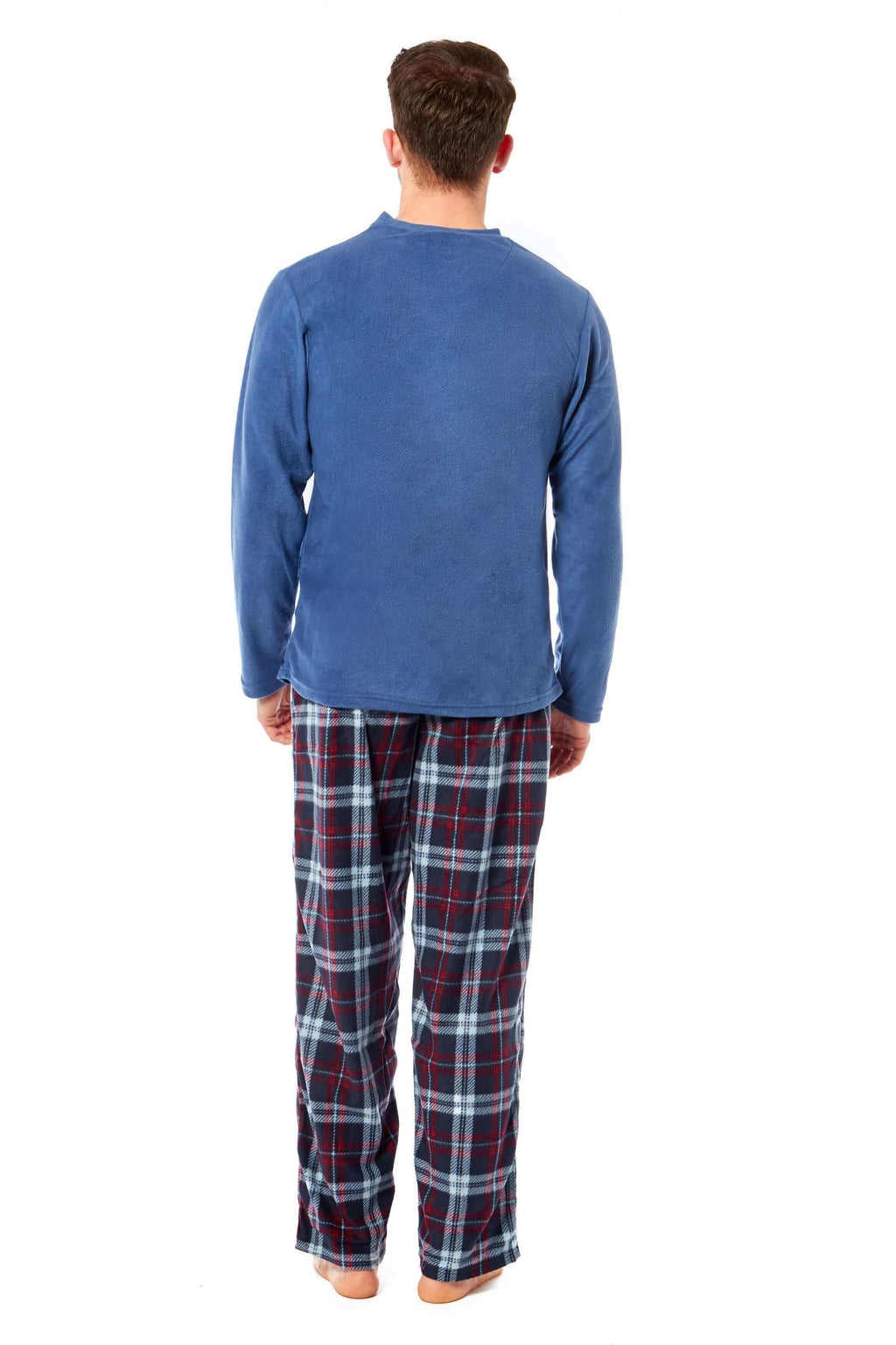 men-s-thermal-fleece-pyjama-set-with-stylish-check-pants-soft-warm-loungewear-pjs-for-winter-perfect-for-sleeping-and-lounging-in-various-sizes-by-daisy-dreamer-pyjamas-1176514035 - Bobobiy