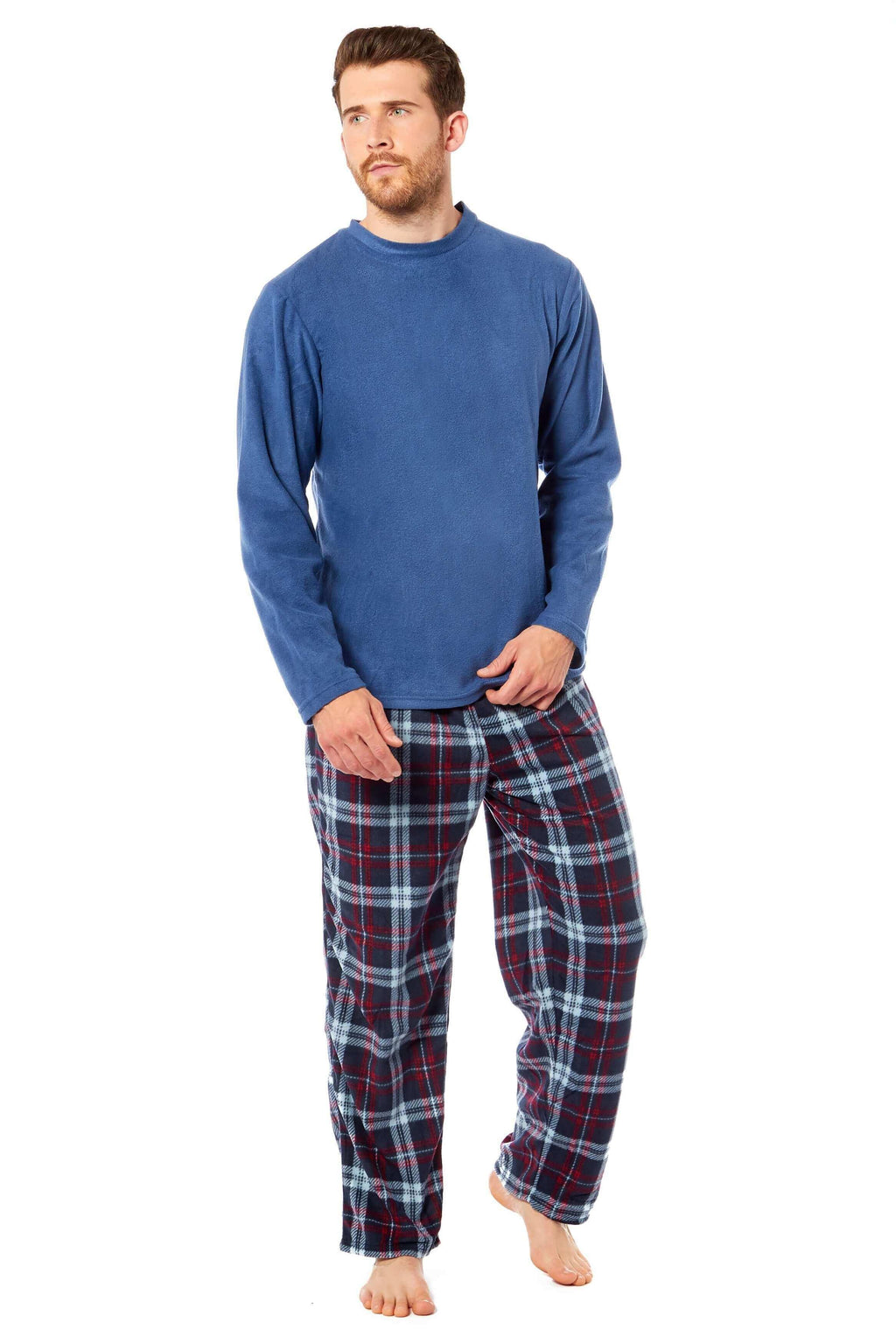 men-s-thermal-fleece-pyjama-set-with-stylish-check-pants-soft-warm-loungewear-pjs-for-winter-perfect-for-sleeping-and-lounging-in-various-sizes-by-daisy-dreamer-pyjamas-1176514039 - Bobobiy