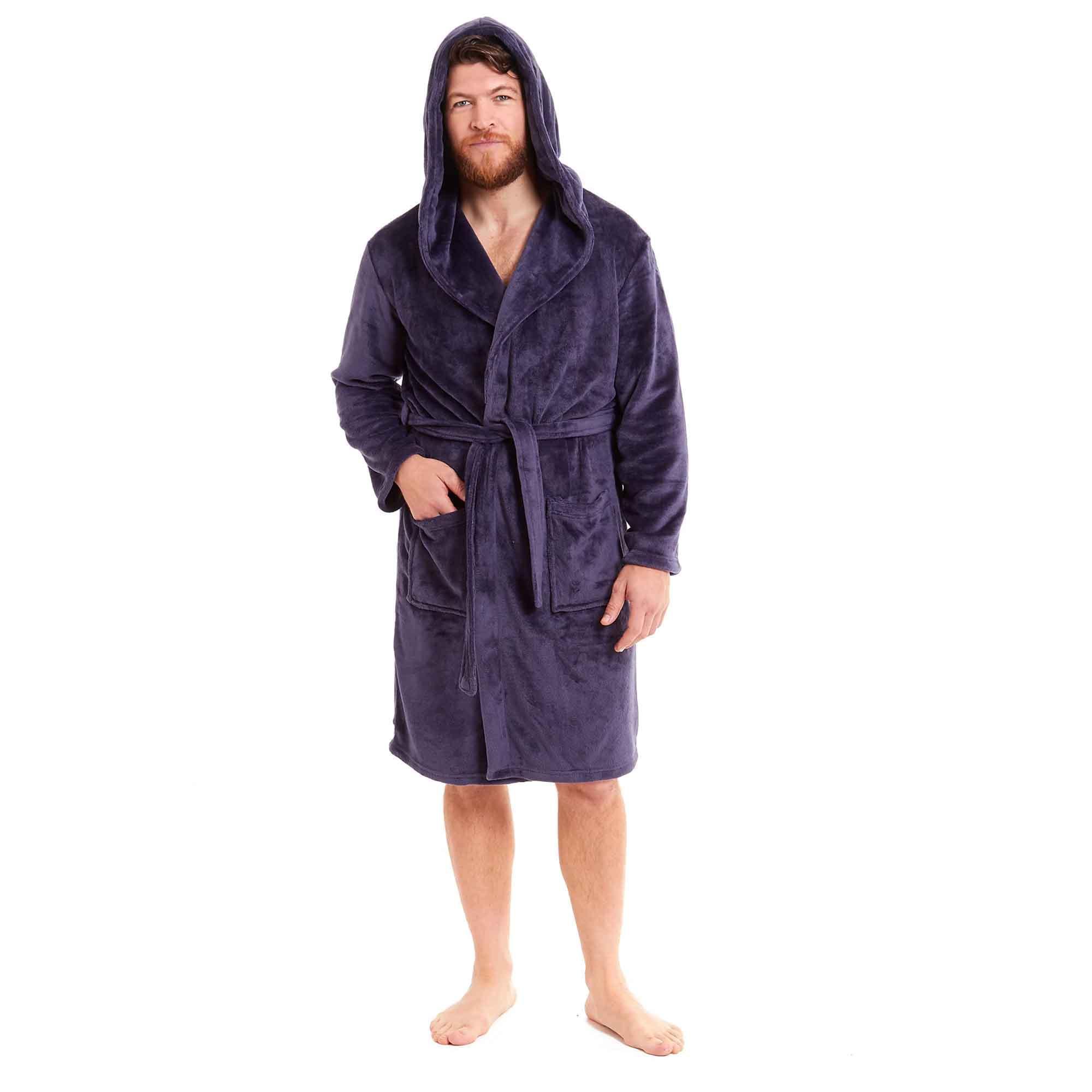 men-s-ultra-soft-hooded-flannel-fleece-bathrobe-warm-plush-dressing-gown-for-home-spa-gym-hotel-by-daisy-dreamer-medium-navy-robe-1184087876 - Bobobiy