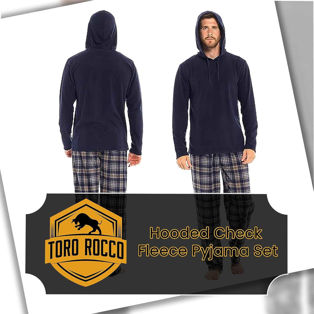 men-s-winter-hooded-check-fleece-pyjama-set-warm-cozy-nightwear-with-stylish-check-bottoms-in-multiple-sizes-ultimate-comfort-by-sock-stack-pyjamas-1181865253 - Bobobiy