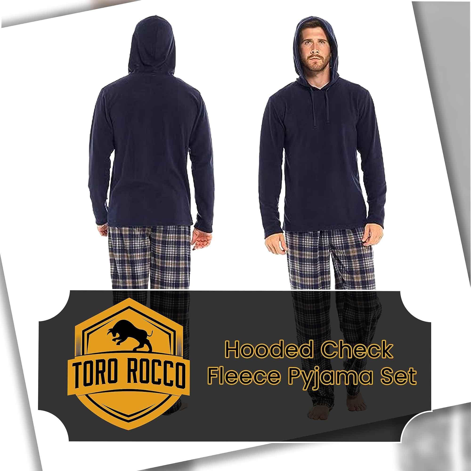 men-s-winter-hooded-check-fleece-pyjama-set-warm-cozy-nightwear-with-stylish-check-bottoms-in-multiple-sizes-ultimate-comfort-by-sock-stack-pyjamas-1181865253 - Bobobiy