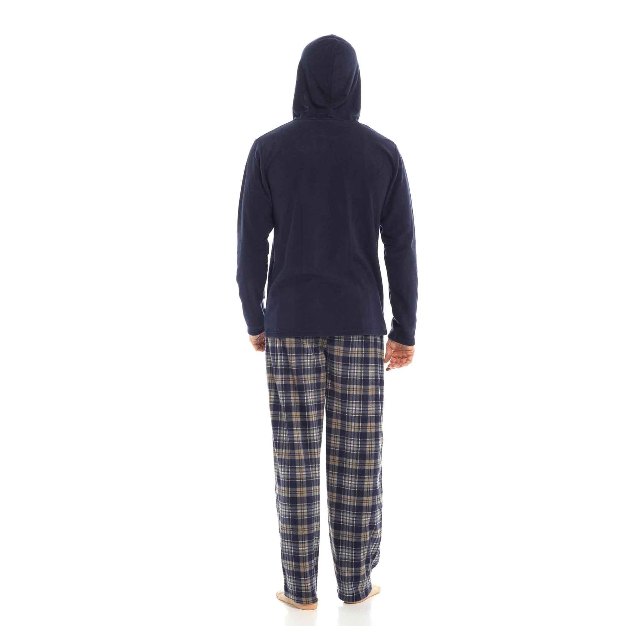 men-s-winter-hooded-check-fleece-pyjama-set-warm-cozy-nightwear-with-stylish-check-bottoms-in-multiple-sizes-ultimate-comfort-by-sock-stack-pyjamas-1181865254 - Bobobiy