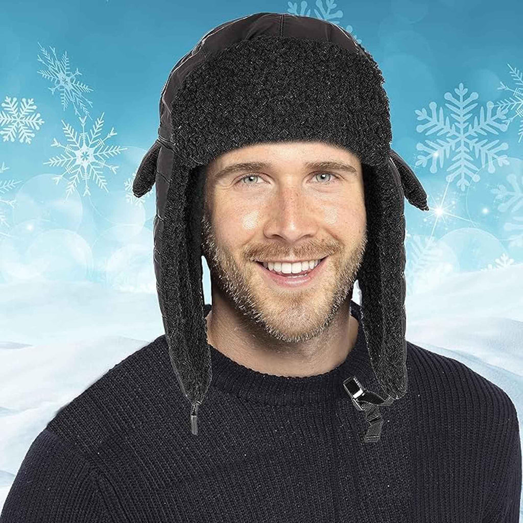 mens-ribbed-waterproof-trapper-hat-with-3m-thinsulate-fleece-lining-for-winter-warmth-and-cold-weather-protection-by-heatwave-thermalwear-trapper-hat-1178558644 - Bobobiy