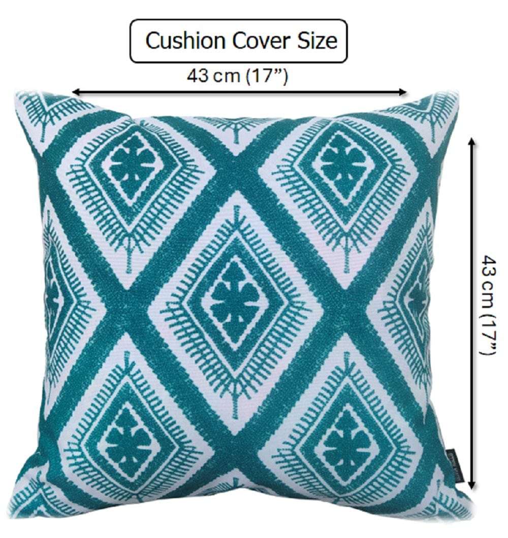 Meze Teal Waterproof Outdoor Cushions for Patio Garden Bench Sofa Living Room or Bedroom High-Quality Hollow-Fibre Filled Polyester