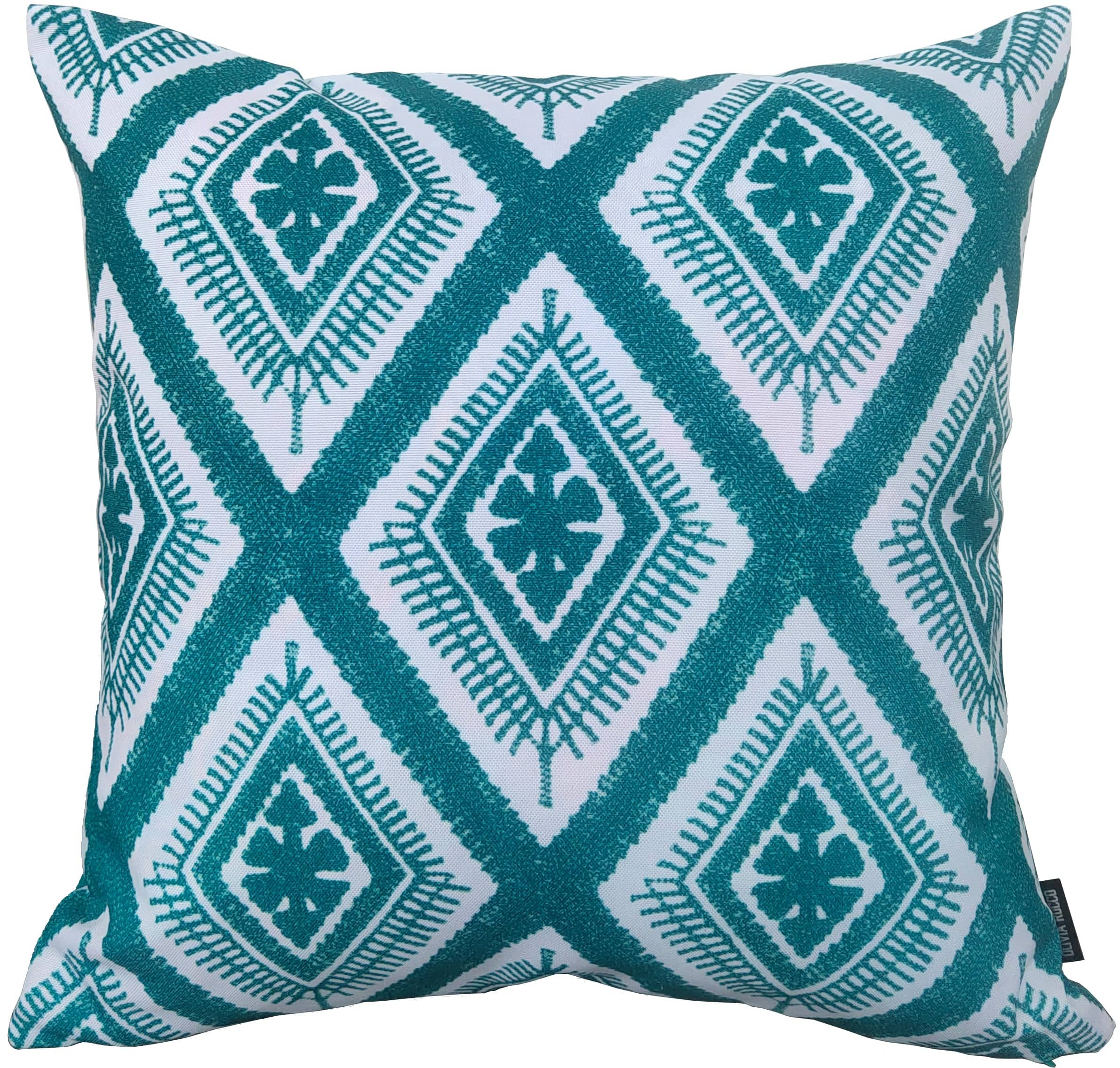 Meze Teal Waterproof Outdoor Cushions for Patio Garden Bench Sofa Living Room or Bedroom High-Quality Hollow-Fibre Filled Polyester