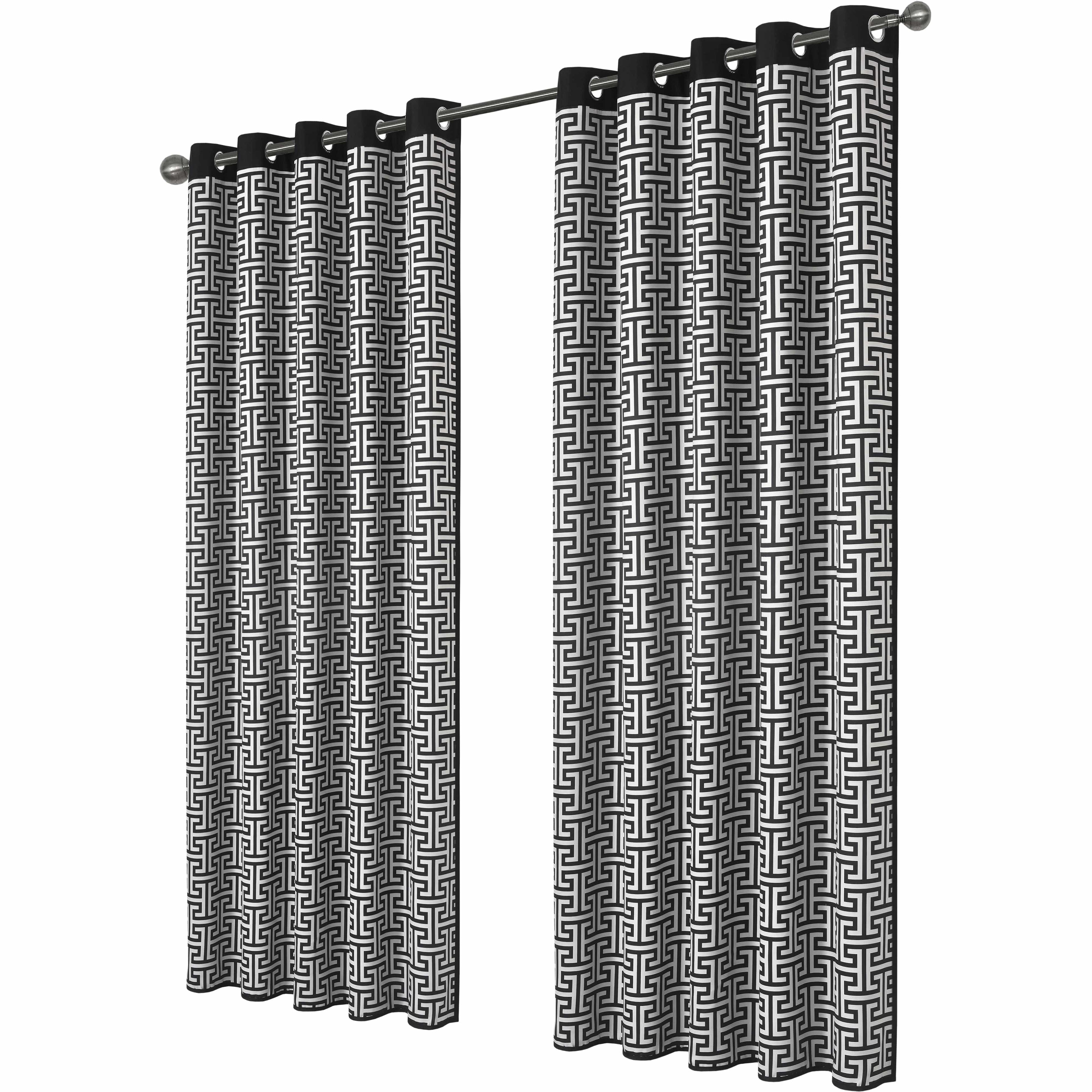 Milano Geometric Blackout Curtains Thermal Insulated Eyelet Pair Light-Blocking Window Drapes for Stylish Home Decor