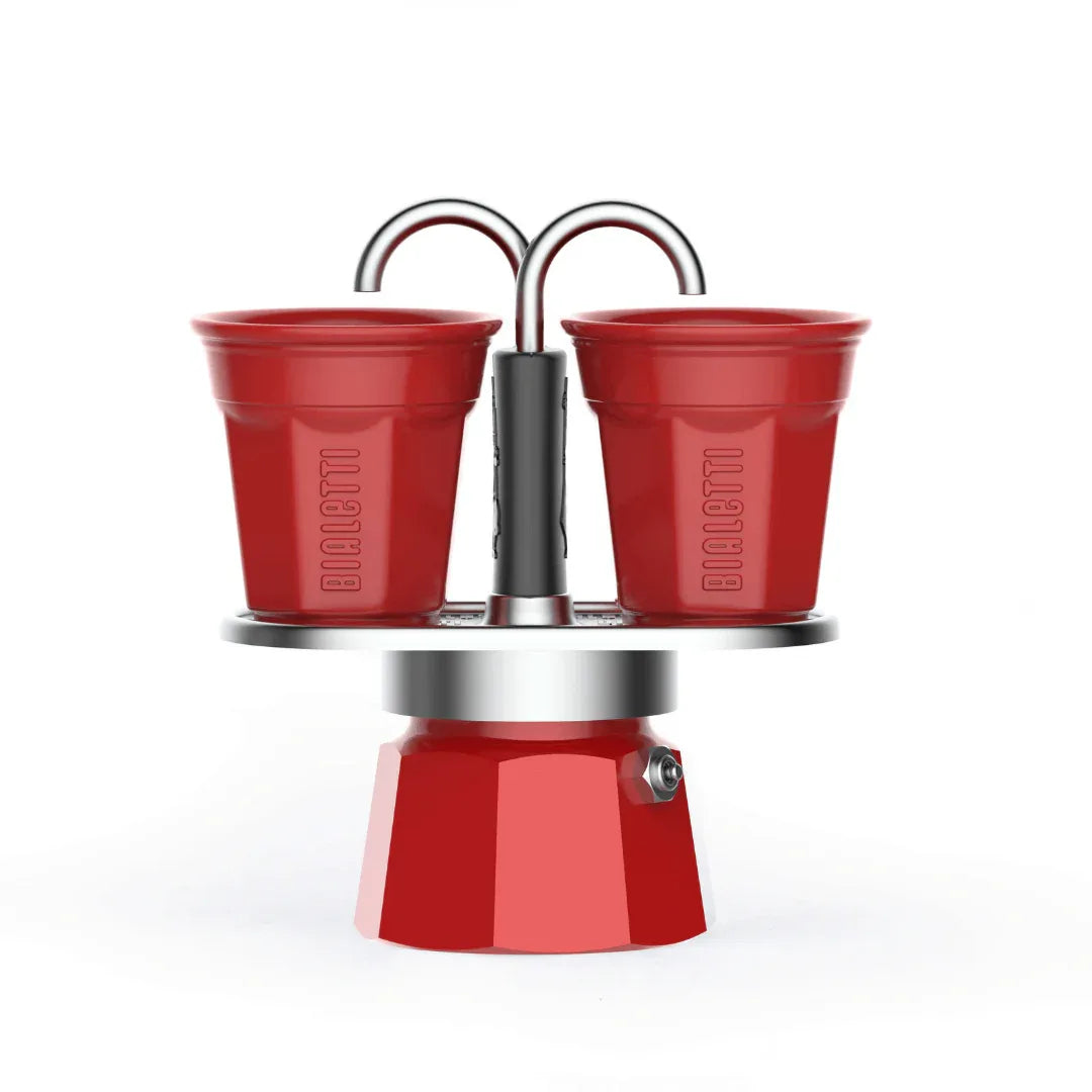 Bialetti Mini Express 'R' Double Serve (2 Cups & 2 Cup Coffee Maker) - Bobobiy