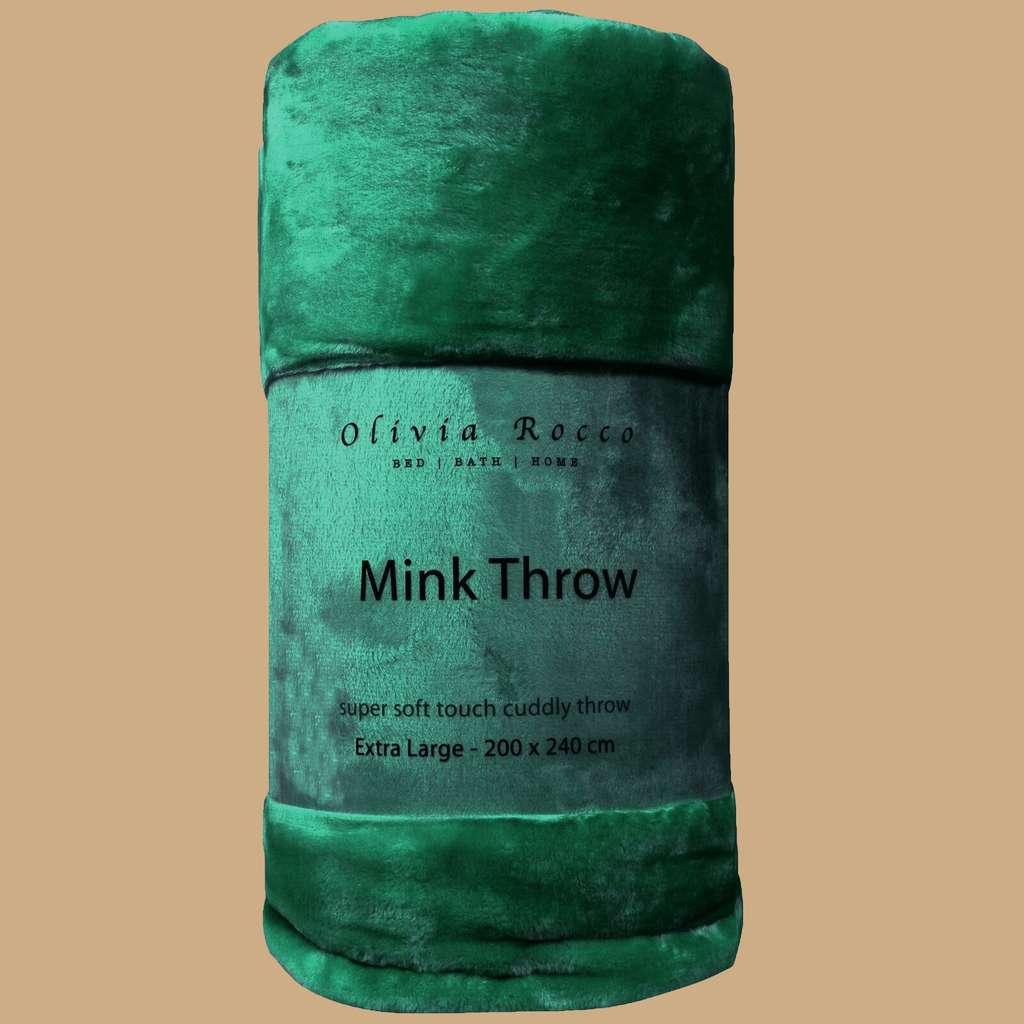 Mink Faux Fur Velvet Touch Extra Large Luxury Throw Blanket Soft Warm and Calming Colours for Bed & Sofa