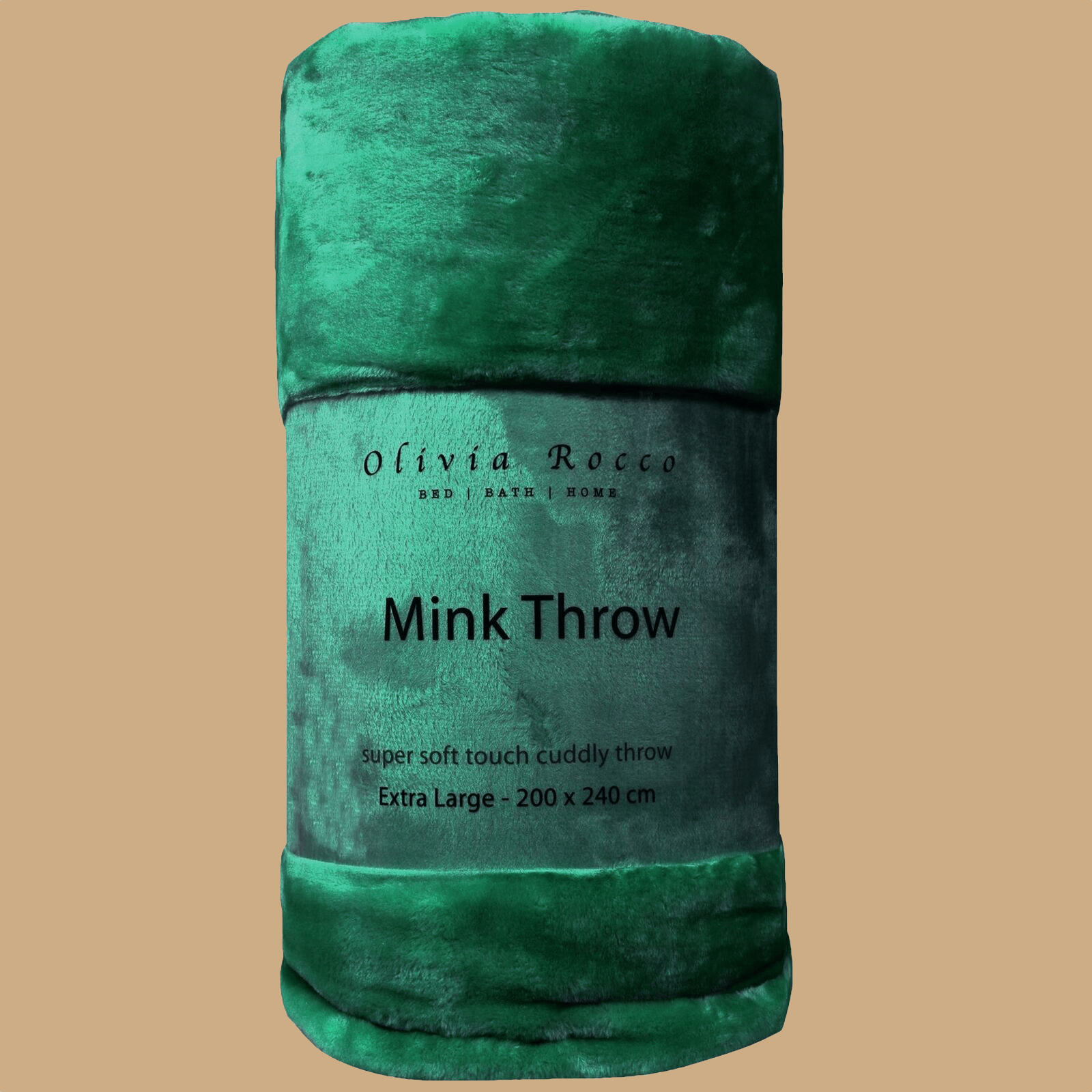 Mink Faux Fur Velvet Touch Extra Large Luxury Throw Blanket Soft Warm and Calming Colours for Bed & Sofa