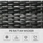 Outsunny 8-Piece Rattan Sofa Set Orange Grey