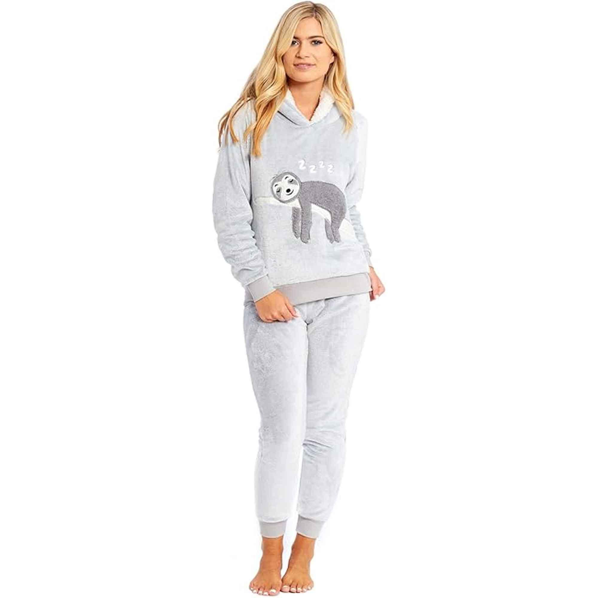 mother-daughter-matching-sloth-hooded-fleece-pyjamas-plush-flannel-twosie-loungewear-with-sherpa-lining-multiple-sizes-cozy-embroidered-sloth-design-by-daisy-dreamer-pyjamas-118448334_0a64a2aa-67a9-40ef-8992-8ffbce21bebe - Bobobiy