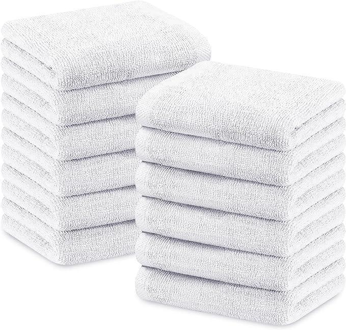 multi-pack-hotel-bath-sheets-500gsm-super-absorbent-quick-dry-soft-cotton-towels-white-grey-for-b-bs-and-hospitals-olivia-rocco-12-pk-face-clothes-white-towels-943842802 - Bobobiy