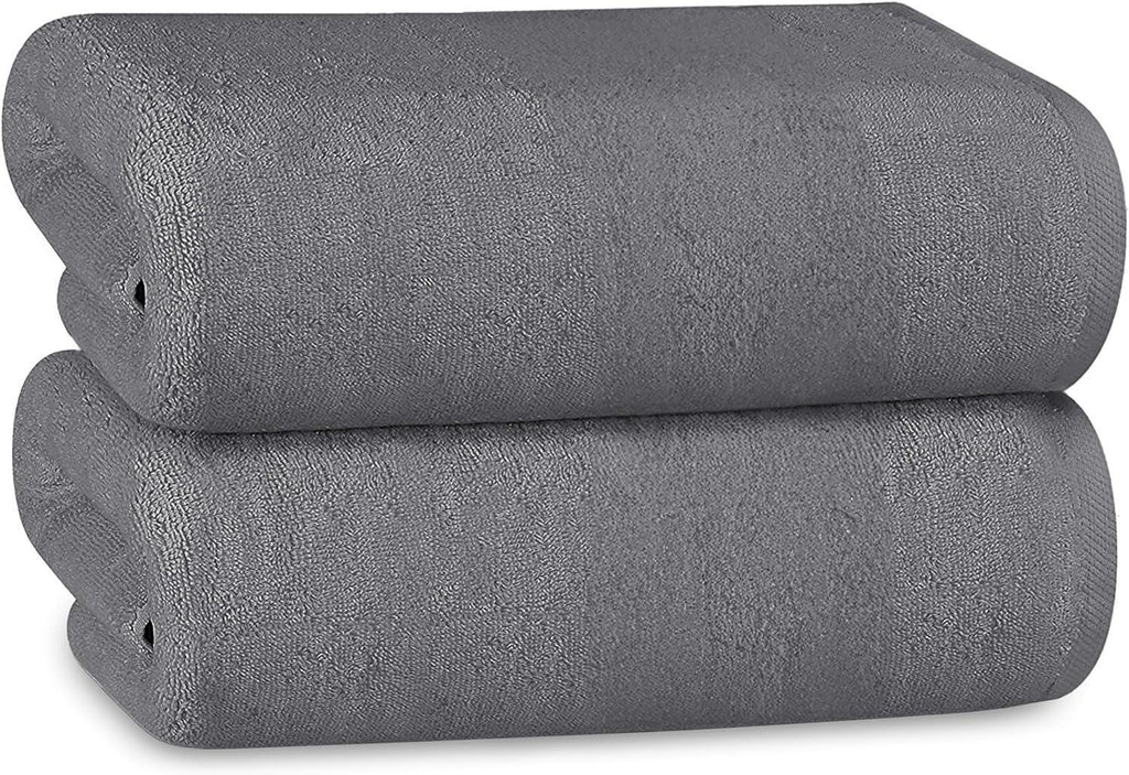 multi-pack-hotel-bath-sheets-500gsm-super-absorbent-quick-dry-soft-cotton-towels-white-grey-for-b-bs-and-hospitals-olivia-rocco-2-pk-bath-sheet-grey-towels-943842843 - Bobobiy