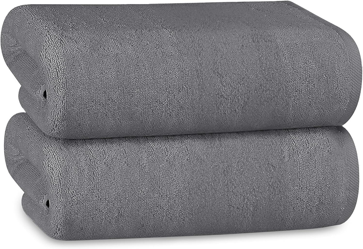 multi-pack-hotel-bath-sheets-500gsm-super-absorbent-quick-dry-soft-cotton-towels-white-grey-for-b-bs-and-hospitals-olivia-rocco-2-pk-bath-sheet-grey-towels-943842843 - Bobobiy