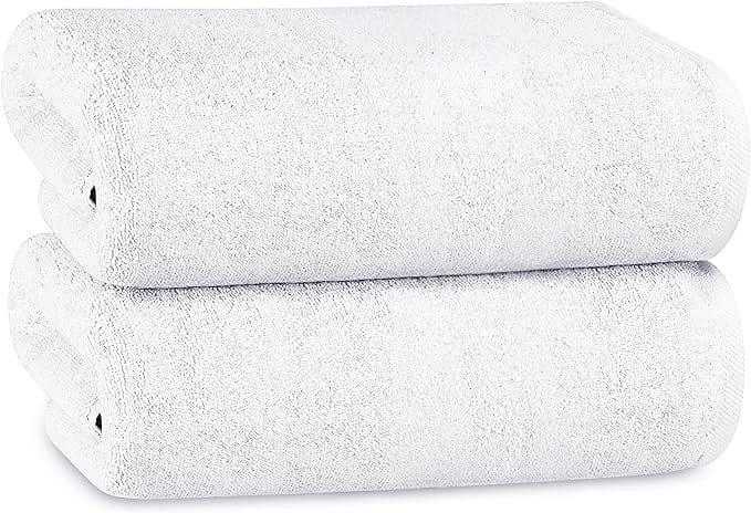 multi-pack-hotel-bath-sheets-500gsm-super-absorbent-quick-dry-soft-cotton-towels-white-grey-for-b-bs-and-hospitals-olivia-rocco-2-pk-bath-sheet-white-towels-943842803 - Bobobiy