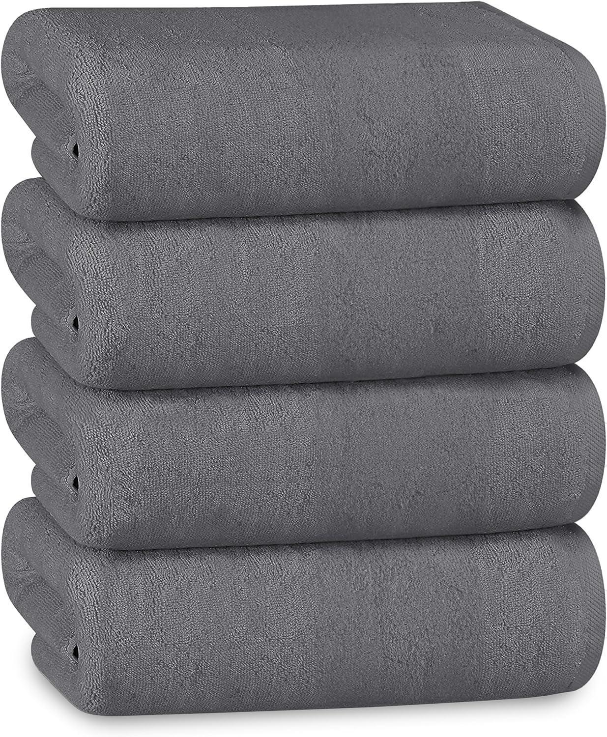 multi-pack-hotel-bath-sheets-500gsm-super-absorbent-quick-dry-soft-cotton-towels-white-grey-for-b-bs-and-hospitals-olivia-rocco-4-pk-bath-towels-grey-towels-943842815 - Bobobiy