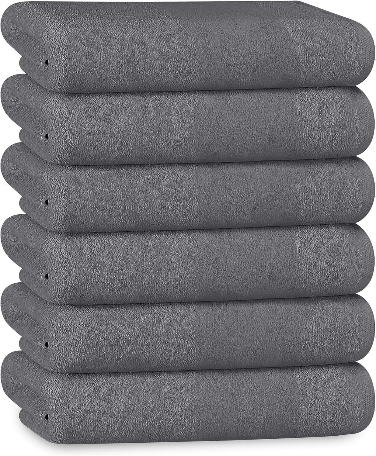 multi-pack-hotel-bath-sheets-500gsm-super-absorbent-quick-dry-soft-cotton-towels-white-grey-for-b-bs-and-hospitals-olivia-rocco-6-pk-hand-towels-grey-towels-943842801 - Bobobiy