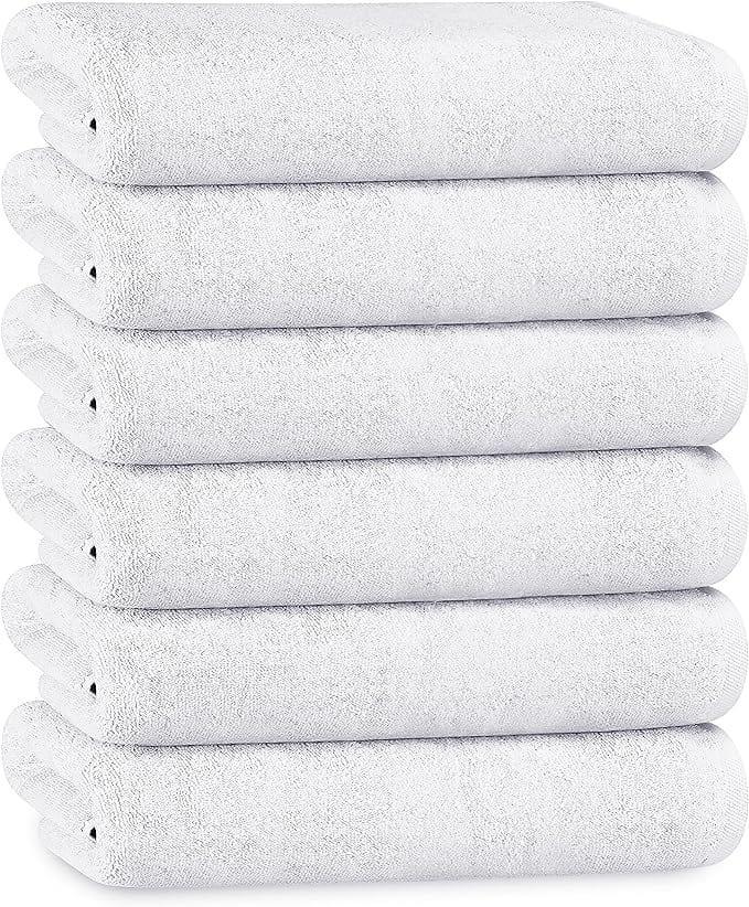 multi-pack-hotel-bath-sheets-500gsm-super-absorbent-quick-dry-soft-cotton-towels-white-grey-for-b-bs-and-hospitals-olivia-rocco-6-pk-hand-towels-white-towels-943842831 - Bobobiy
