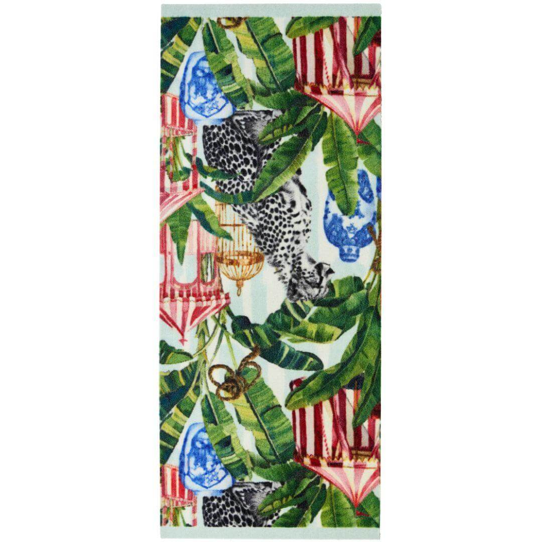 Washable Indoor Mat Tropical Design