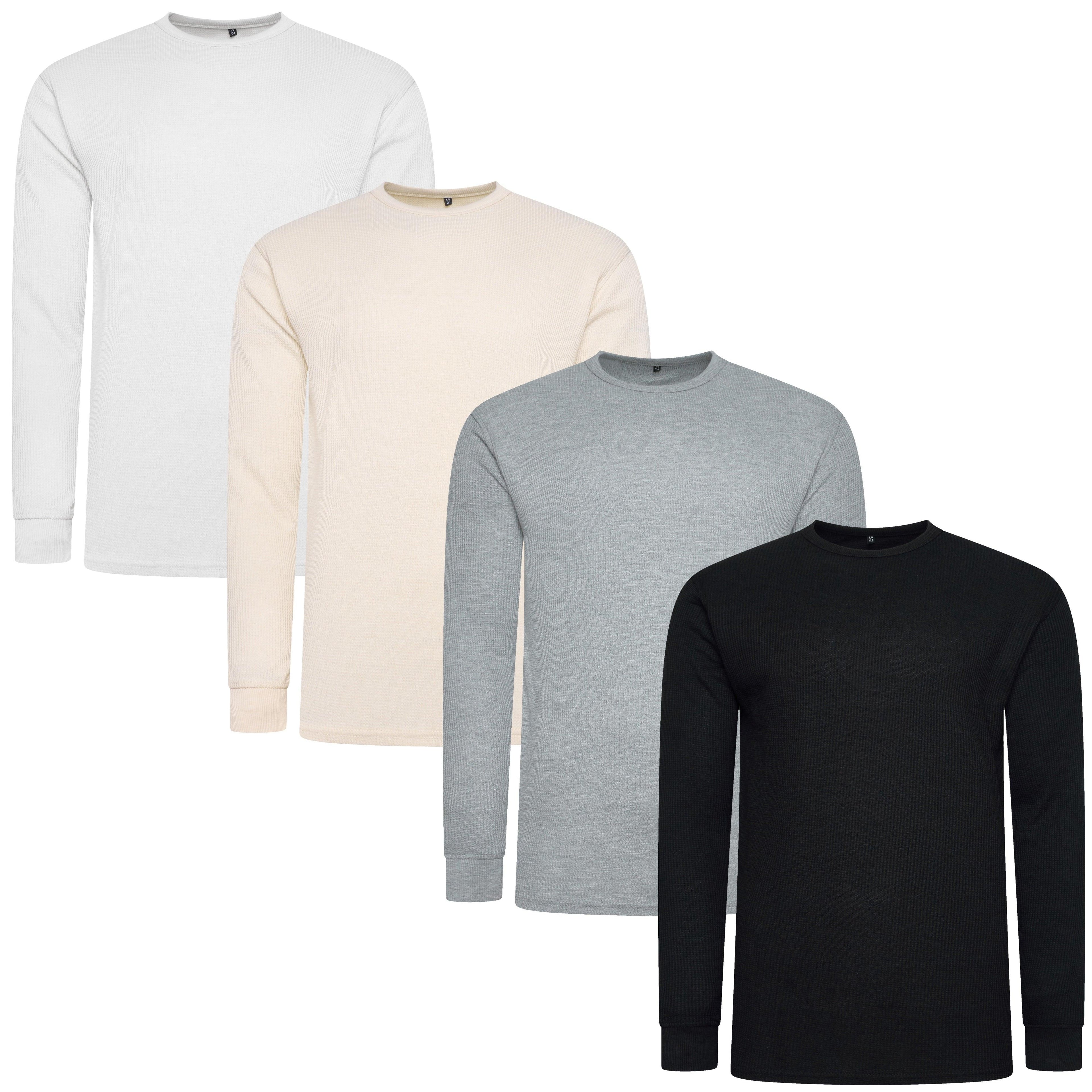 One Brand Crew Neck Waffle Knit T-Shirt