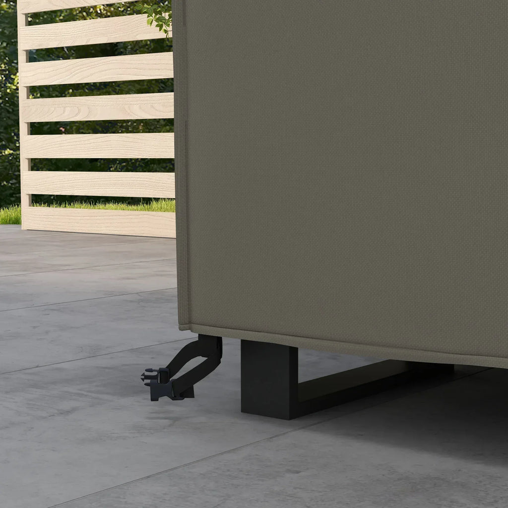 Large Square Patio Garden Furniture Set Cover 600D Oxford Waterproof, 230 x 230 x 70cm, Grey - Bobobiy