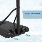 Black wheeled base with support arms for a freestanding basketball hoop stand