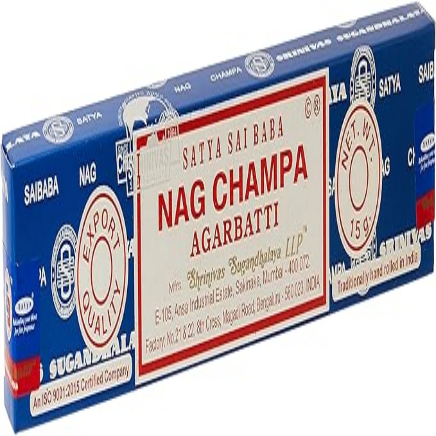 Set of 12 Packets of Nagchampa Incense Sticks by Satya