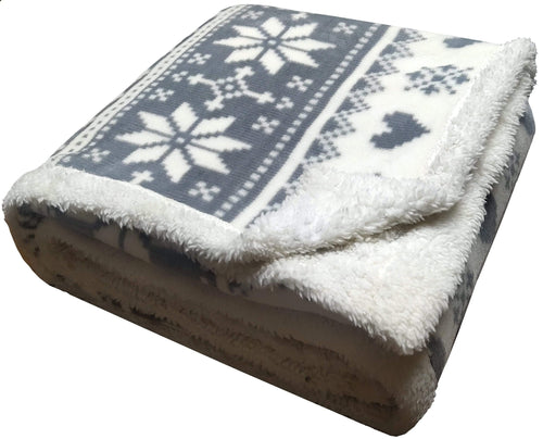 nordic-fair-isle-reversible-teddy-fleece-duvet-set-plush-faux-fur-bedding-with-pillowcases-warm-winter-decor-by-olivia-rocco-throw-duvet-cover-636151103 - Bobobiy