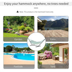 Black metal hammock stand frame for outdoor use, stand only
