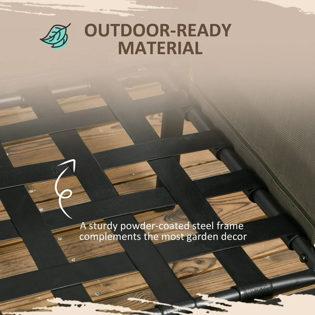 5 Seater Garden Corner Sofa Set, 4 Pieces Metal Garden Furniture Set with Loveseats, Glass Top Coffee Table, Breathable Mesh Pocket, Outdoor Conversation Furniture with Cushions, Light Grey - Bobobiy