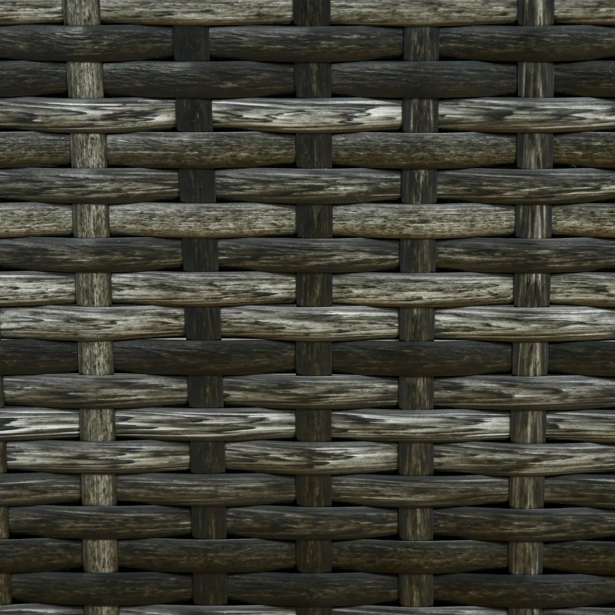 PE Rattan Sun Loungers set of 2 with Cushion, Outdoor 2 Pieces Garden Sunbed Furniture with 5-Level Recliner Backrest, Reclining Patio Wicker Bed Chair, Grey - Bobobiy