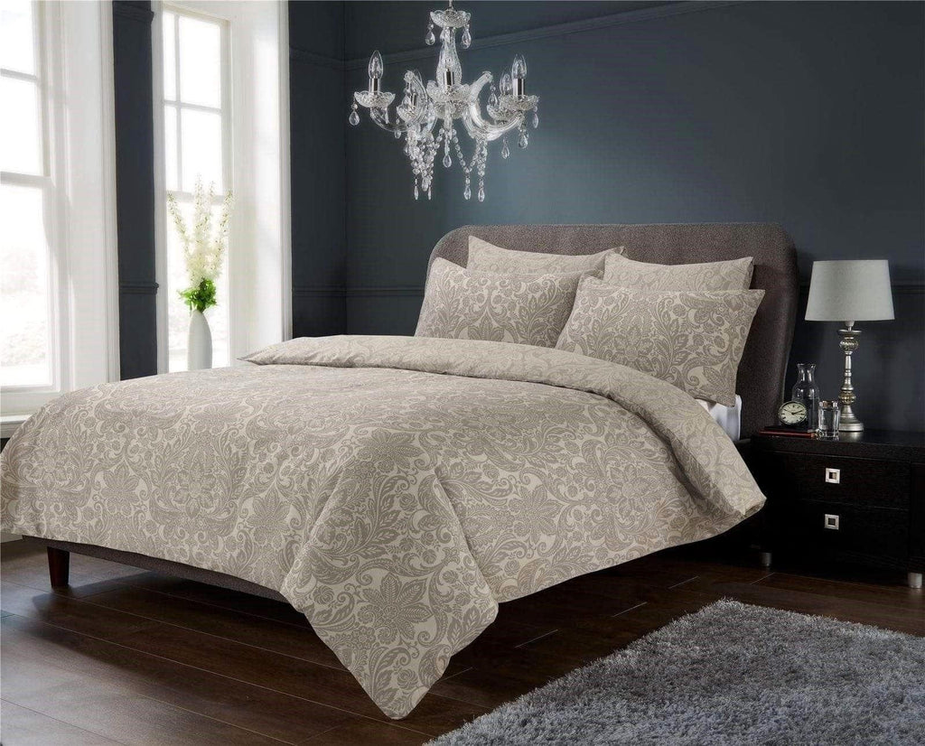 olivia-rocco-luxury-super-soft-cotton-rich-duvet-sets-easycare-comfortable-bedding-includes-duvet-cover-pillowcases-in-single-double-king-size-chantilly-natural-single-duvet-cover-117 - Bobobiy