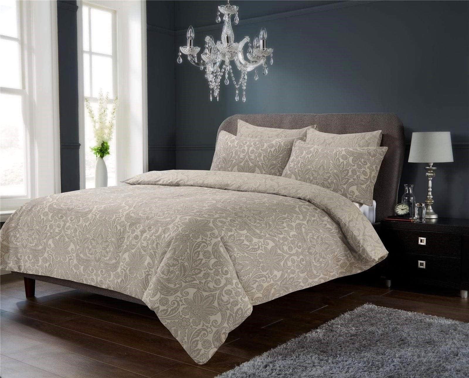 olivia-rocco-luxury-super-soft-cotton-rich-duvet-sets-easycare-comfortable-bedding-includes-duvet-cover-pillowcases-in-single-double-king-size-chantilly-natural-single-duvet-cover-117 - Bobobiy
