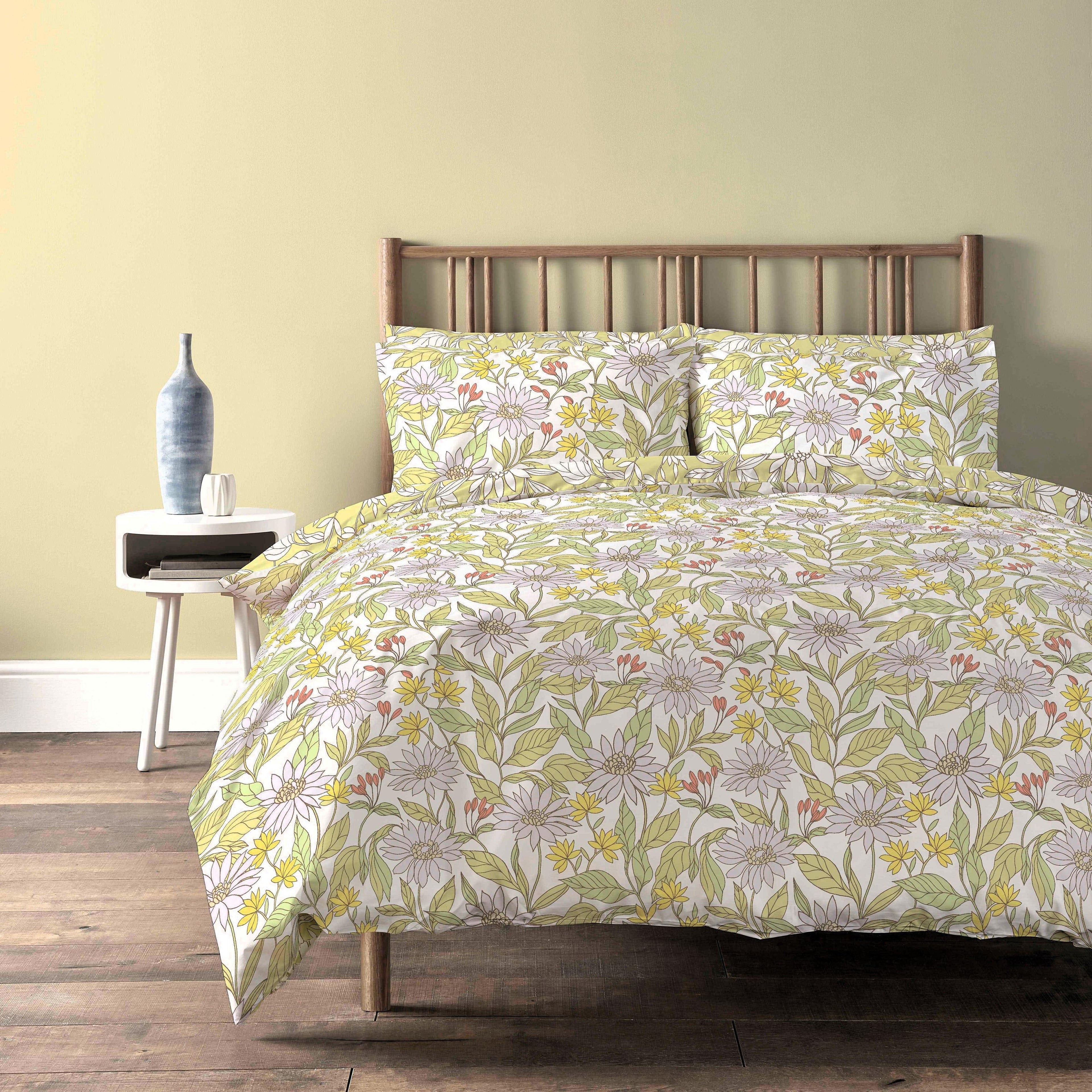 Luxury Super Soft Cotton Rich Duvet Sets Easycare Comfortable Bedding Includes Duvet Cover & Pillowcases in Single Double King Size