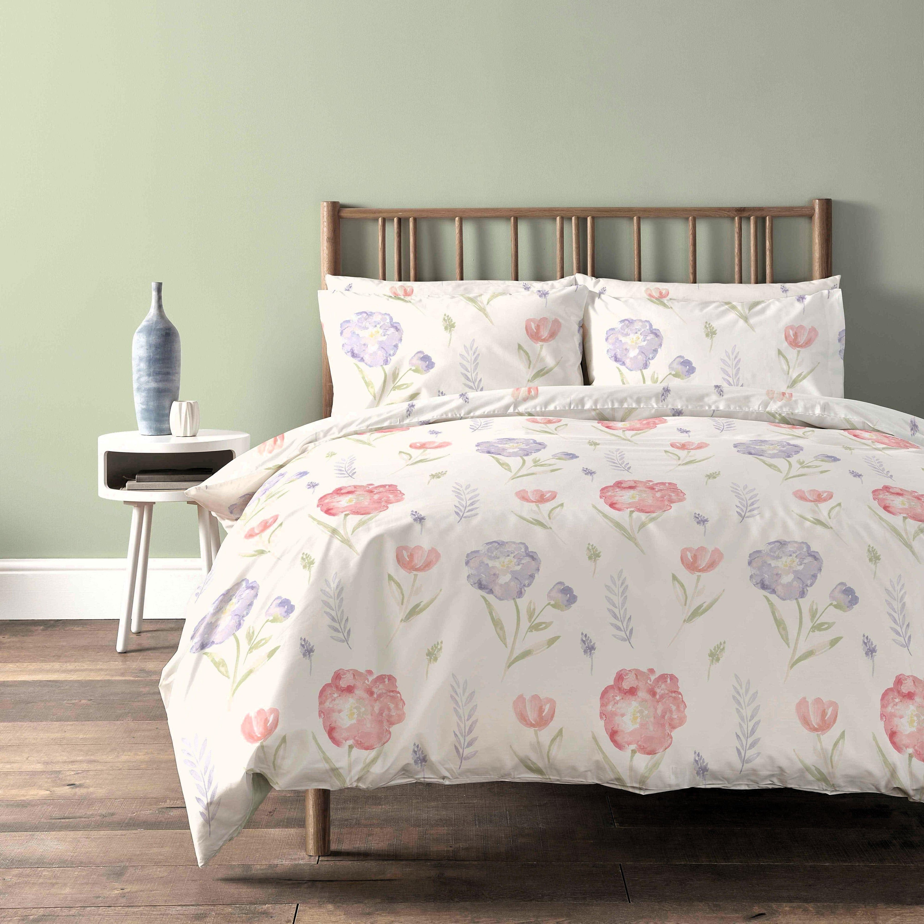 Luxury Super Soft Cotton Rich Duvet Sets Easycare Comfortable Bedding Includes Duvet Cover & Pillowcases in Single Double King Size