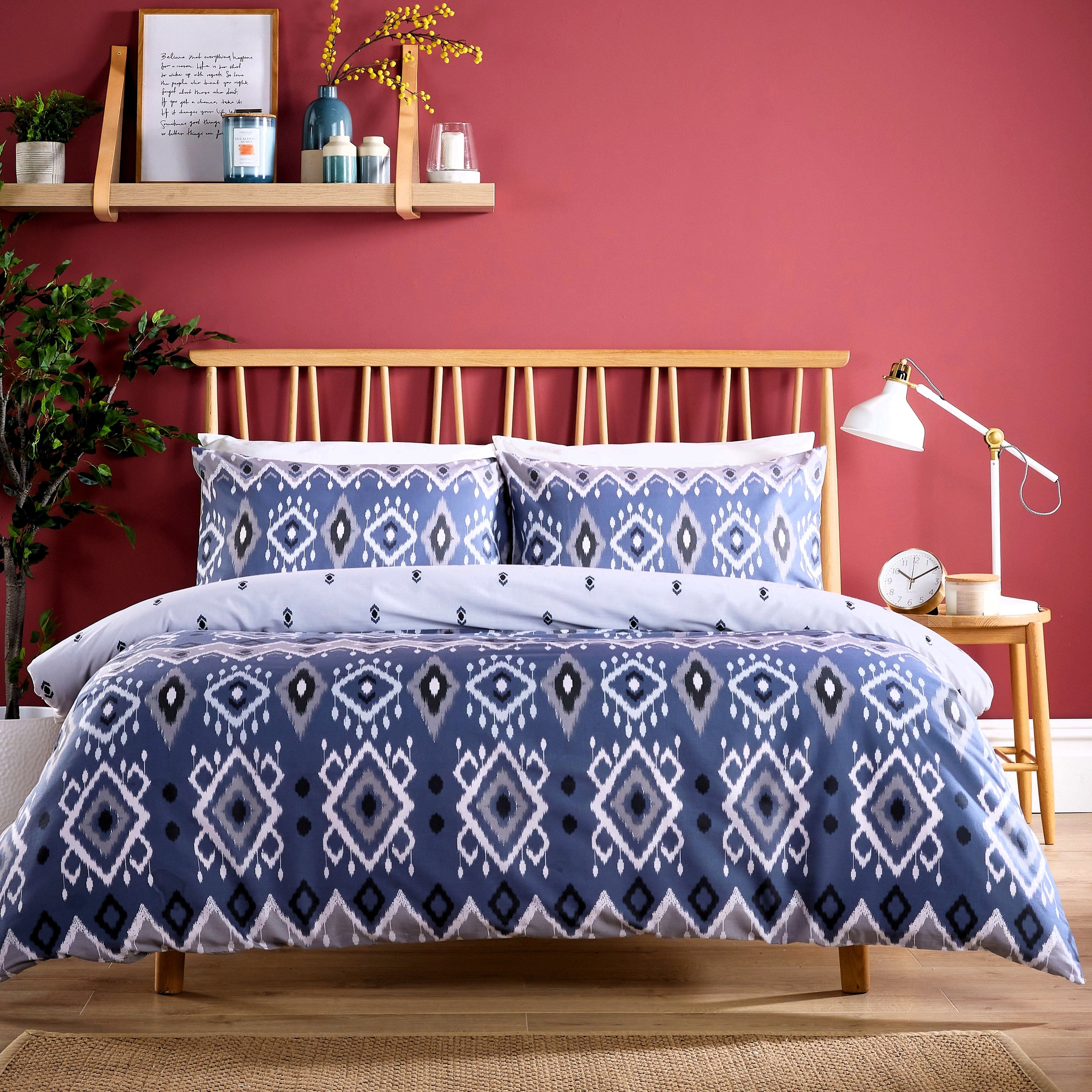 Luxury Super Soft Cotton Rich Duvet Sets Easycare Comfortable Bedding Includes Duvet Cover & Pillowcases in Single Double King Size