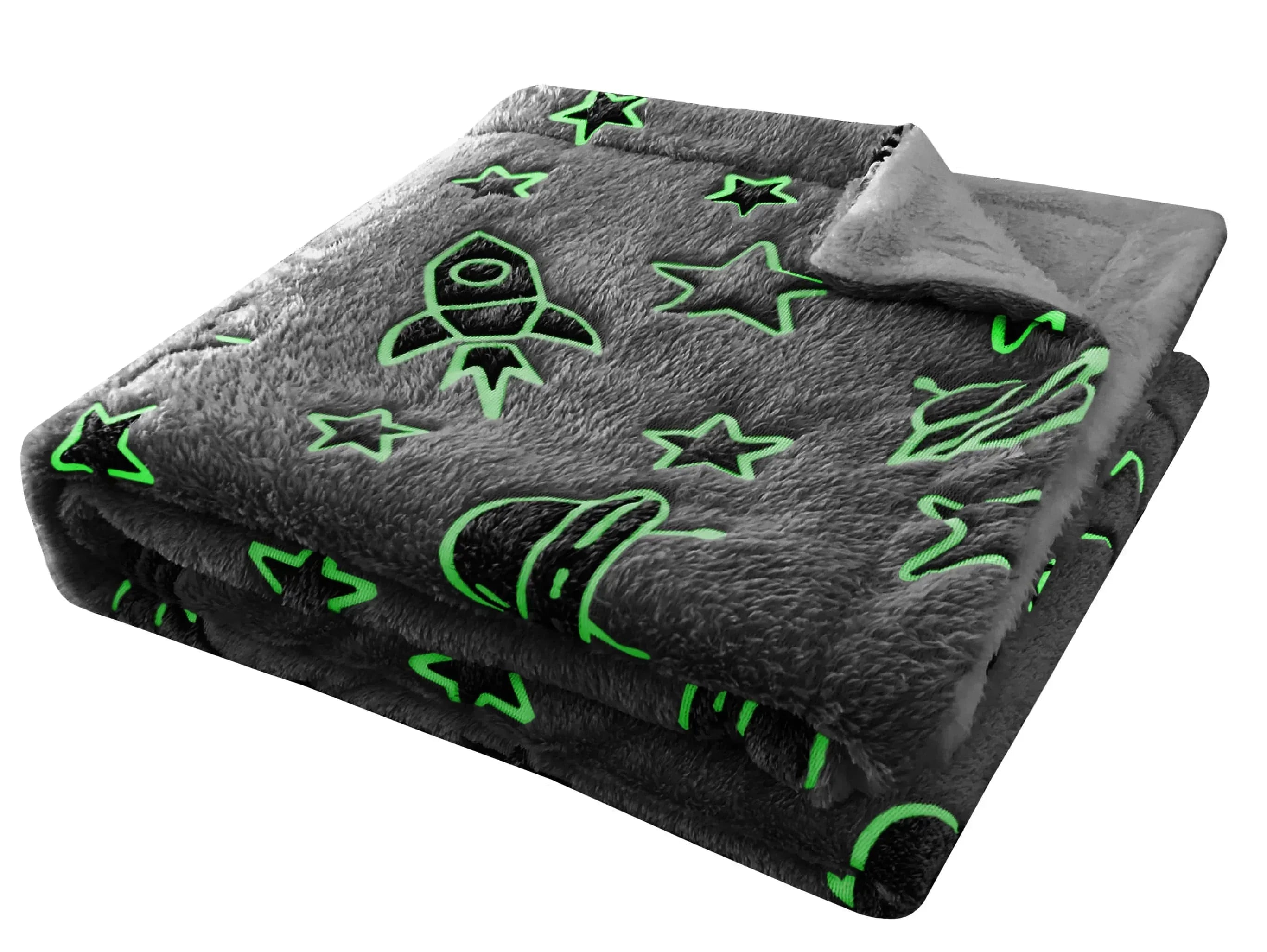 outer-space-glow-in-the-dark-astronaut-and-rocket-teddy-fleece-duvet-set-for-children-oeko-tex-certified-bedding-perfect-for-winter-by-olivia-rocco-duvet-cover-402876244 - Bobobiy