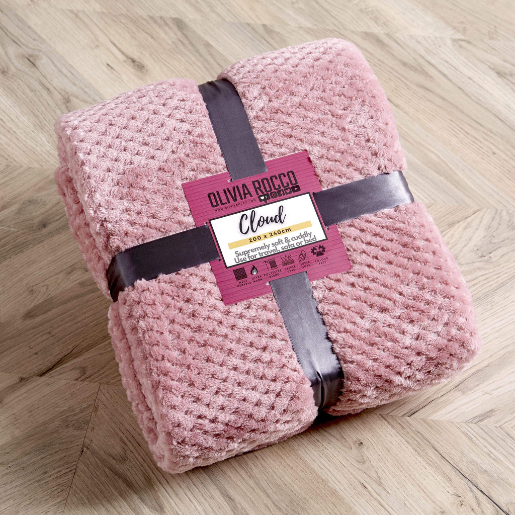 Oversized Chunky Soft Fleece Blanket Cloud Throw Faux Fur Polyester Blend Warm Stylish Home Decor Double King Beds Sofas