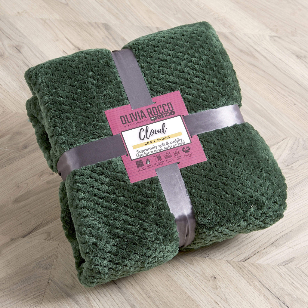 Oversized Chunky Soft Fleece Blanket Cloud Throw Faux Fur Polyester Blend Warm Stylish Home Decor Double King Beds Sofas