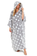 oversized-hooded-fleece-poncho-blanket-with-stars-and-polka-dots-plush-wearable-blanket-with-front-pocket-for-adults-indoor-outdoor-by-daisy-dreamer-grey-stars-hooded-blanket-63110500 - Bobobiy