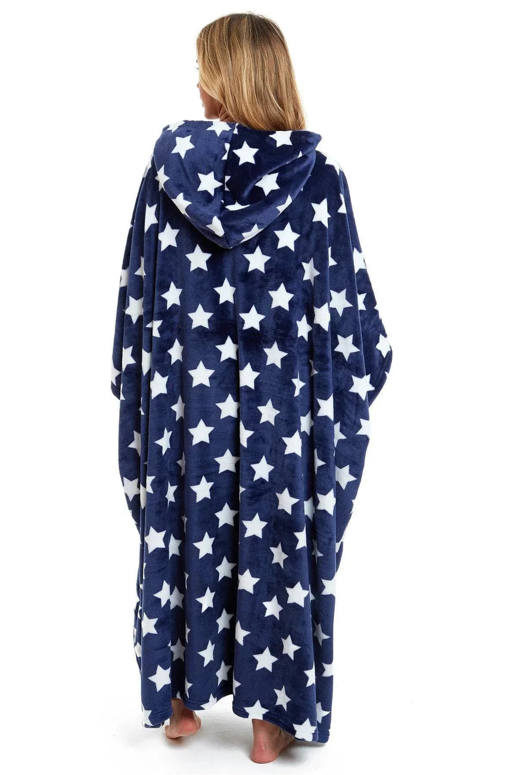 oversized-hooded-fleece-poncho-blanket-with-stars-and-polka-dots-plush-wearable-blanket-with-front-pocket-for-adults-indoor-outdoor-by-daisy-dreamer-hooded-blanket-631102169 - Bobobiy