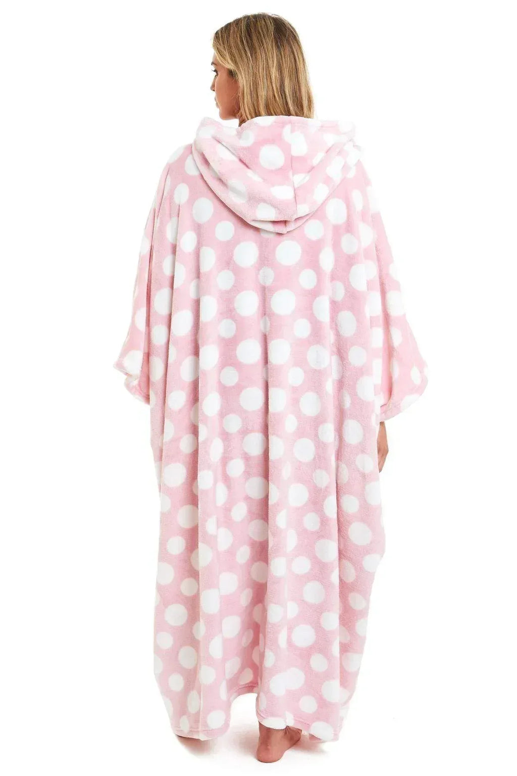 oversized-hooded-fleece-poncho-blanket-with-stars-and-polka-dots-plush-wearable-blanket-with-front-pocket-for-adults-indoor-outdoor-by-daisy-dreamer-hooded-blanket-631104992 - Bobobiy