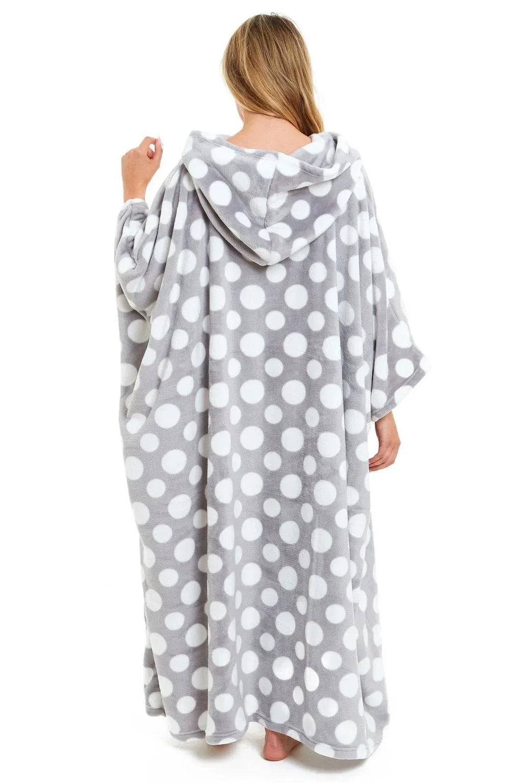 oversized-hooded-fleece-poncho-blanket-with-stars-and-polka-dots-plush-wearable-blanket-with-front-pocket-for-adults-indoor-outdoor-by-daisy-dreamer-hooded-blanket-631104994 - Bobobiy