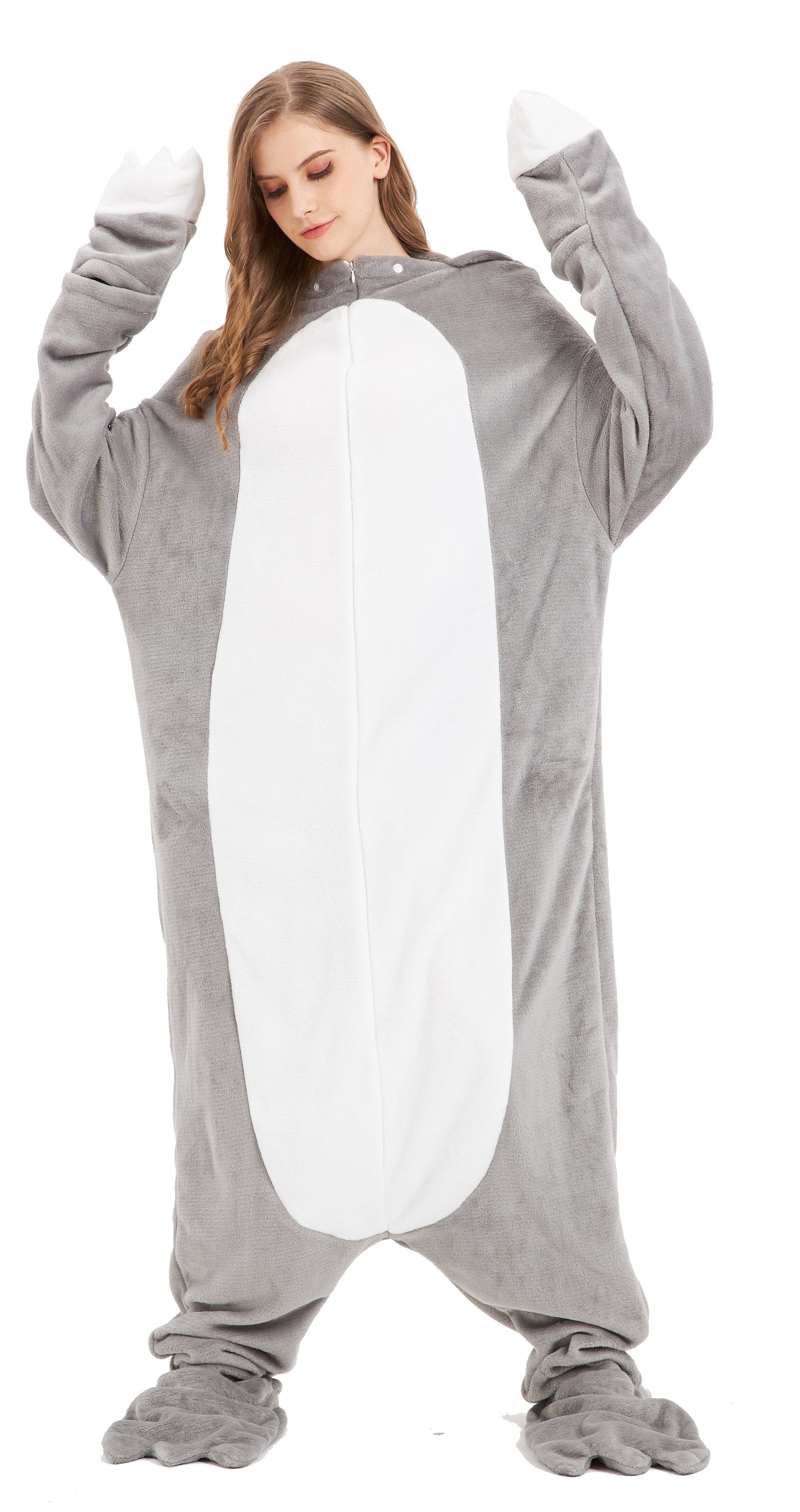 Oversized Koala Animal Wearable Blanket Hoodie Soft Fleece Hooded Blanket with Sleeves Warm Winter Loungewear