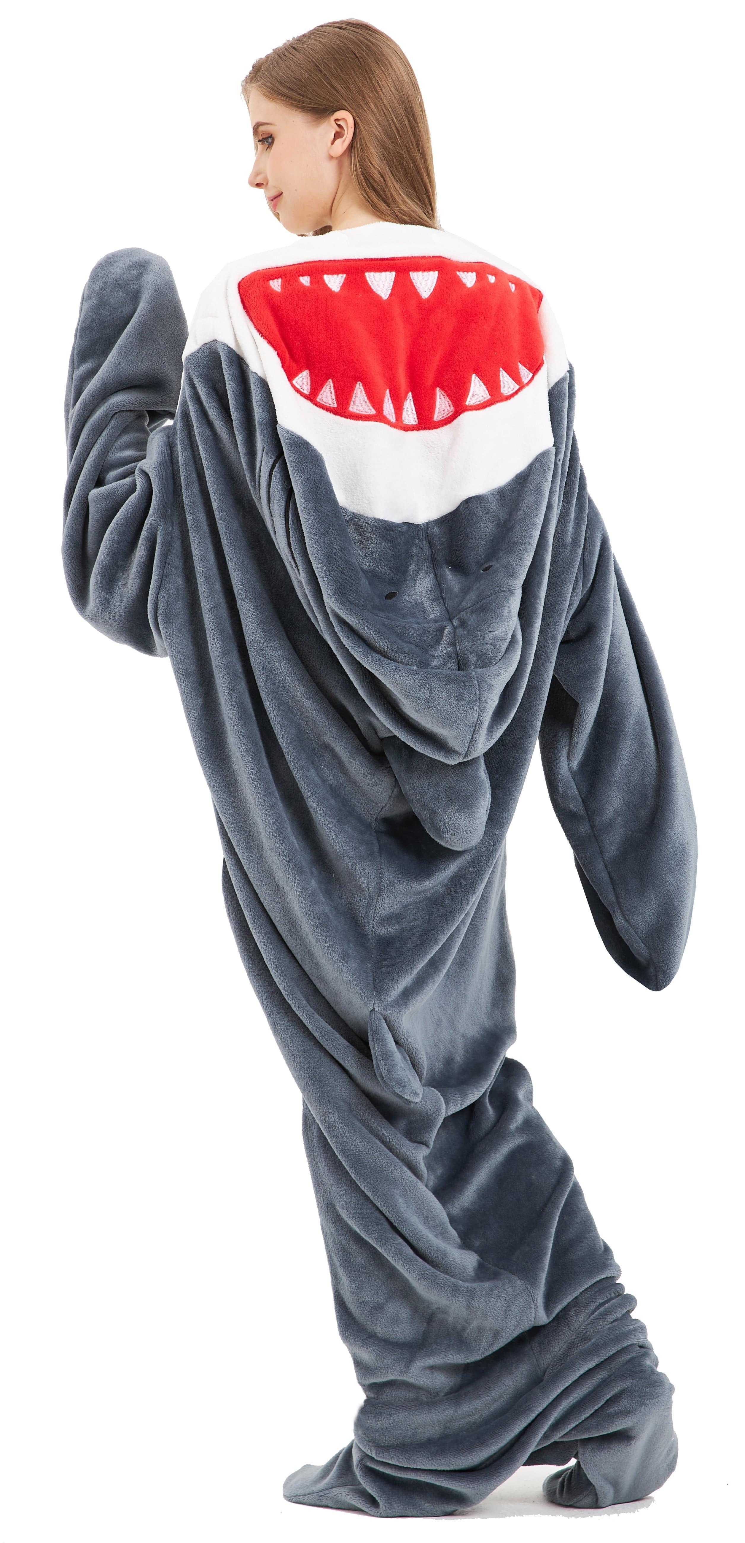 oversized-shark-animal-wearable-blanket-hoodie-soft-fleece-hooded-blanket-with-sleeves-warm-winter-loungewear-by-olivia-rocco-shark-hooded-blanket-1092418066 - Bobobiy